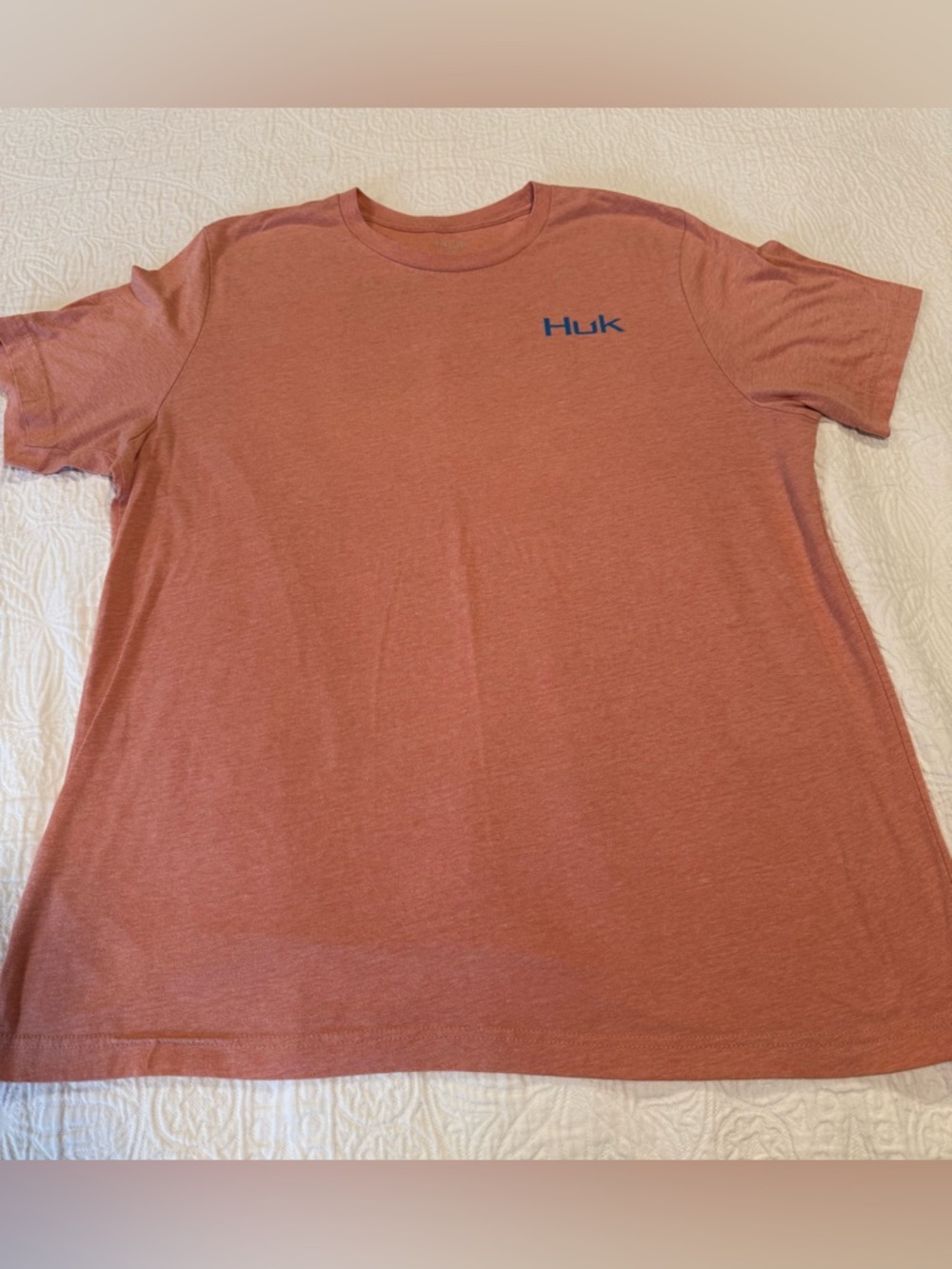 Huk orange blue logo short sleeve tee shirt top xxl